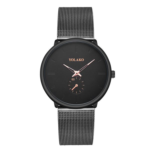 simple black leather watches yolako men's stainless steel mesh belt watch with simple mirror quartz watch support drop shipping, Slivery;brown
simple black leather watches yolako men's stainless steel mesh belt watch with simple mirror quartz watch support drop shipping, Slivery;brown