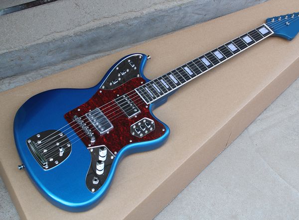 wholesale metal blue electric guitar with hh pickups,block frets inlay,red tortoise pickguard,chrome hardware418
wholesale metal blue electric guitar with hh pickups,block frets inlay,red tortoise pickguard,chrome hardware418