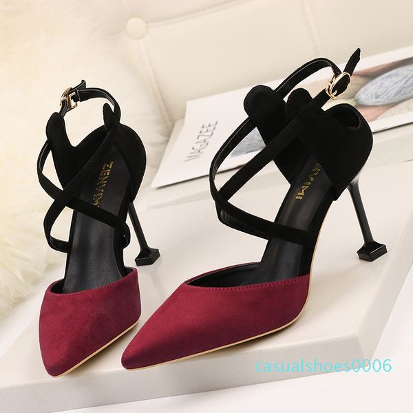 leopard land8.5cm summer new cross belt women's high-heeled sandals suede color matching cat with women's single shoes c06, Black
leopard land8.5cm summer new cross belt women's high-heeled sandals suede color matching cat with women's single shoes c06, Black
