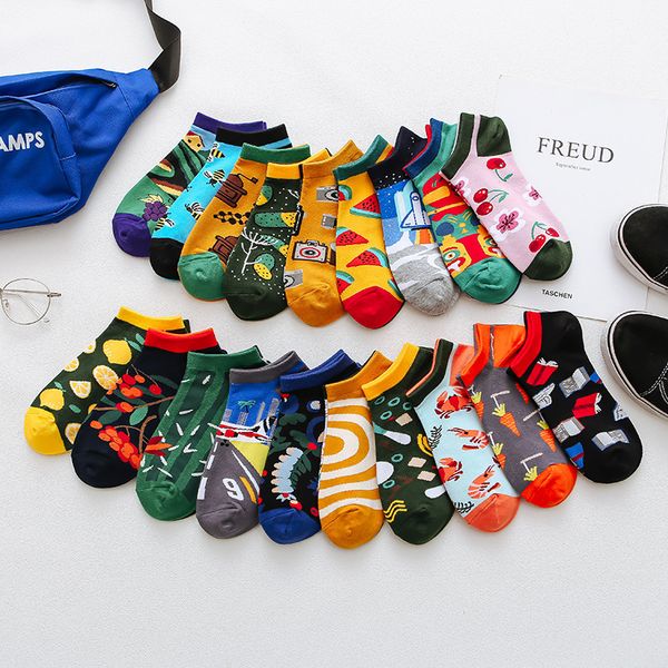 spring trendy happy socks men cotton boat man socks interest funny originality series harajuku ankle sock animal fruit, Black
spring trendy happy socks men cotton boat man socks interest funny originality series harajuku ankle sock animal fruit, Black