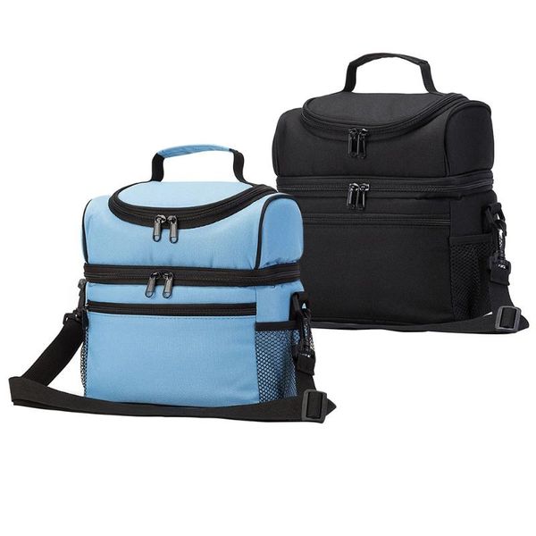 insulated lunch box leak-proof cooler bag dual compartment lunch tote for school office, Blue;pink
insulated lunch box leak-proof cooler bag dual compartment lunch tote for school office, Blue;pink