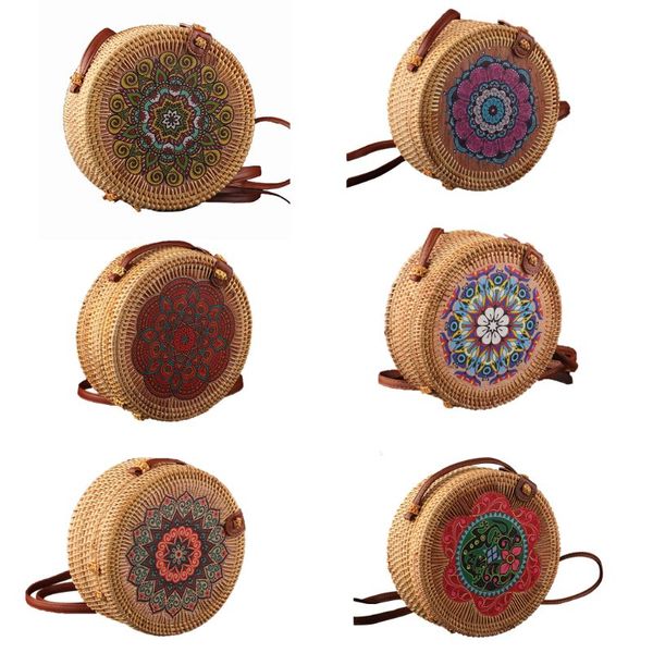 vintage round handmade rattan crossbody shoulder bag straw handbag clutch purse for women girls beach party supplies 2019
vintage round handmade rattan crossbody shoulder bag straw handbag clutch purse for women girls beach party supplies 2019