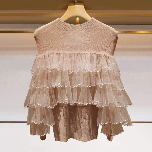 women sweater spring / summer 2020 sweater fashionable ruffle sleeveless knitted women, White;black
women sweater spring / summer 2020 sweater fashionable ruffle sleeveless knitted women, White;black