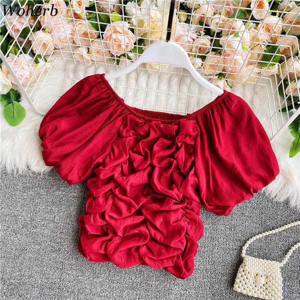 woherb women off shoulder crop blouse women puff sleeve korean style blusas mujer elegant ladies shirts pleated, White
woherb women off shoulder crop blouse women puff sleeve korean style blusas mujer elegant ladies shirts pleated, White