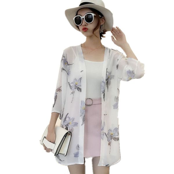 summer chiffon blouse women kimono cardigan print long sleeve blouse femme casual lady streetwear loose beach q1404, White
summer chiffon blouse women kimono cardigan print long sleeve blouse femme casual lady streetwear loose beach q1404, White
