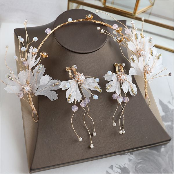 2019 новобрачного головного убор брачного garment супер феи hairbands серьги невеста волосы украшение для волос аксессуары, Golden;white
2019 новобрачного головного убор брачного garment супер феи hairbands серьги невеста волосы украшение для волос аксессуары, Golden;white