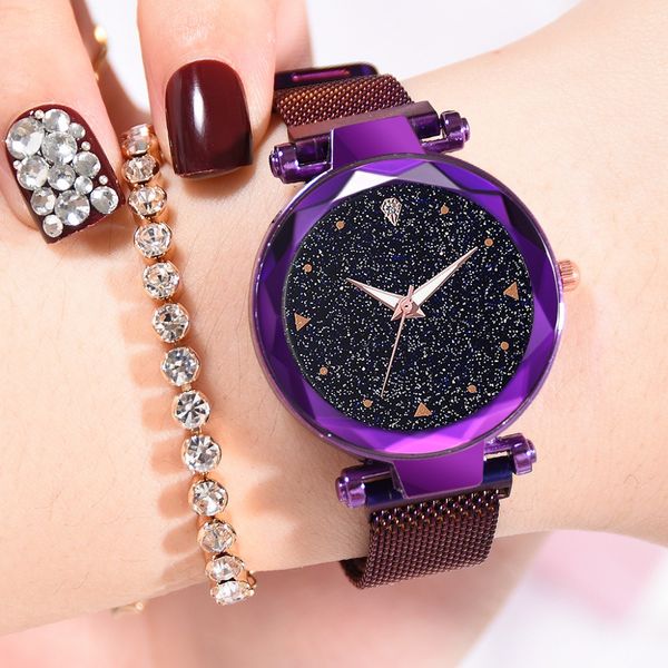 starry women watches magnetic mesh belt band lady watch stainless steel luxury fashion dress watch quartz wrist watches, Slivery;brown
starry women watches magnetic mesh belt band lady watch stainless steel luxury fashion dress watch quartz wrist watches, Slivery;brown