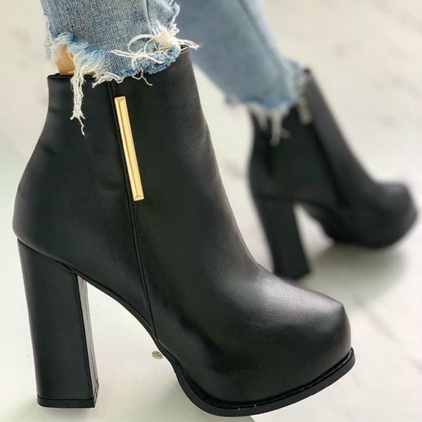 new women pumps spring fall split leather office shoes square heel boots woman platform zipper heels party wedding shoes, Black
new women pumps spring fall split leather office shoes square heel boots woman platform zipper heels party wedding shoes, Black
