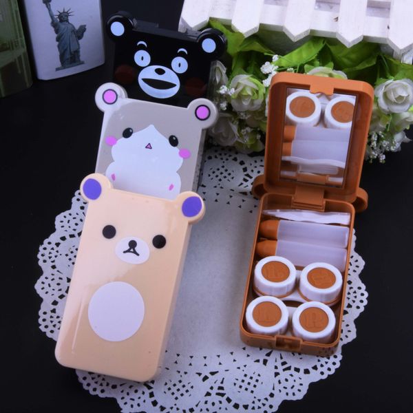 cartoon bear 2pairs contact lenses case kit with mirror travel lenses box color eye contacet lens box container for, Silver
cartoon bear 2pairs contact lenses case kit with mirror travel lenses box color eye contacet lens box container for, Silver