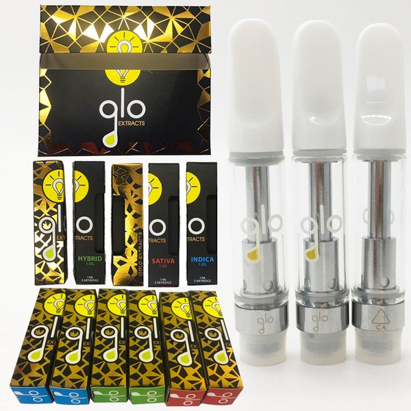 GLO Extracts Vape Cartridges 0.8ml 1ml Ceramic Empty Vape Pens 1 Gram 510 Thick Oil Glass Tank Ecigs Vaporizer Glo Carts Packaging
GLO Extracts Vape Cartridges 0.8ml 1ml Ceramic Empty Vape Pens 1 Gram 510 Thick Oil Glass Tank Ecigs Vaporizer Glo Carts Packaging