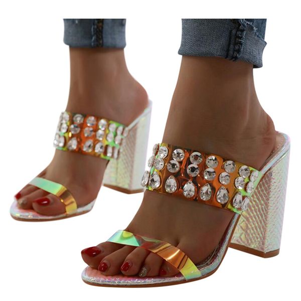 sagace high heels slippers women open toe bling square thick high-heeled outdoor beach sandals slippers casual beach walk shoes, Black
sagace high heels slippers women open toe bling square thick high-heeled outdoor beach sandals slippers casual beach walk shoes, Black