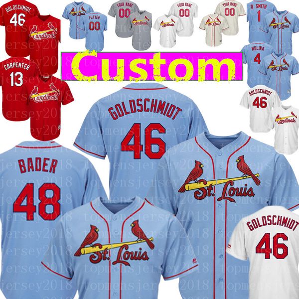 Cu tom 48 harri on bader t loui 46 paul gold chmidt cardinal jer ey 13 matt carpenter 4 molina 50 wainwright 12 dejong 16 wong ba eball
Cu tom 48 harri on bader t loui 46 paul gold chmidt cardinal jer ey 13 matt carpenter 4 molina 50 wainwright 12 dejong 16 wong ba eball