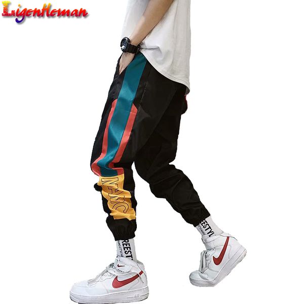 hip hop streetwear men's splice joggers pants 2019 men sweatpants loose men joggers pants track harem streetwear pant, Black
hip hop streetwear men's splice joggers pants 2019 men sweatpants loose men joggers pants track harem streetwear pant, Black
