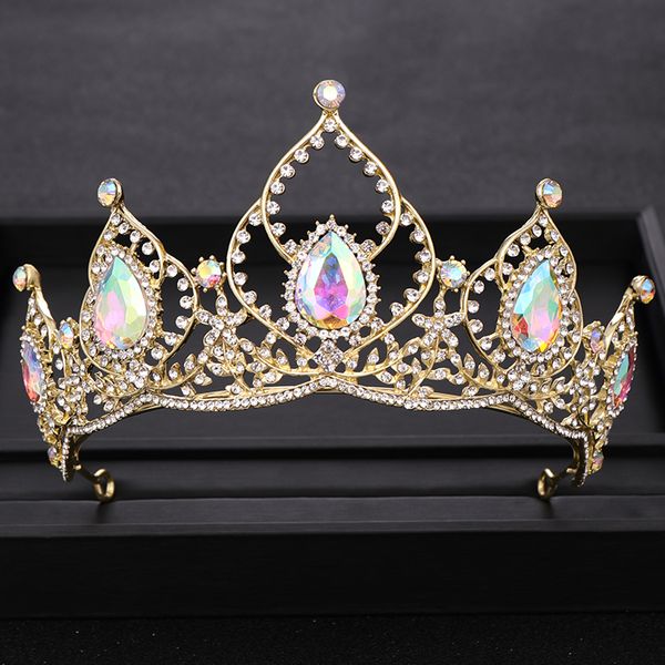 vintage gold queen bridal tiara baroque rhinestone crystal tiara and crown wedding hair accessories headpiece hair jewelry, White;golden
vintage gold queen bridal tiara baroque rhinestone crystal tiara and crown wedding hair accessories headpiece hair jewelry, White;golden