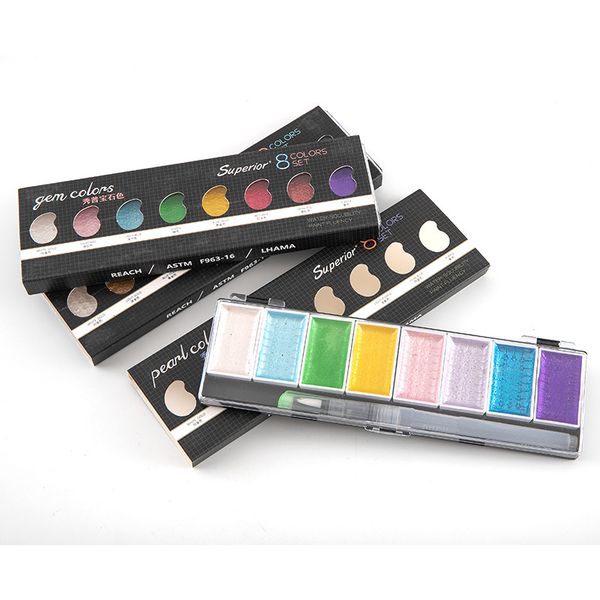 metallic solid watercolor acuarelas gouache + fountain pen water color arte sulu boya paint set 5 colors / 8 colors
metallic solid watercolor acuarelas gouache + fountain pen water color arte sulu boya paint set 5 colors / 8 colors