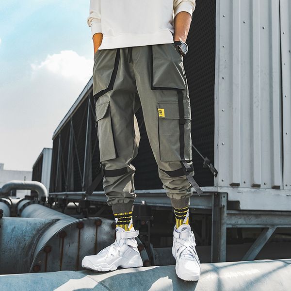 hip hip streetwear men's joggers army green pants 2019 men cargo pant trousers elastic waist us size, Black
hip hip streetwear men's joggers army green pants 2019 men cargo pant trousers elastic waist us size, Black