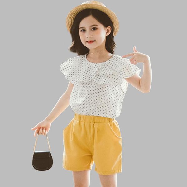 girls summer clothes dot pattern children's clothes for girls tshirt + short 2pcs girl clothing teenage kids tracksuit, White
girls summer clothes dot pattern children's clothes for girls tshirt + short 2pcs girl clothing teenage kids tracksuit, White