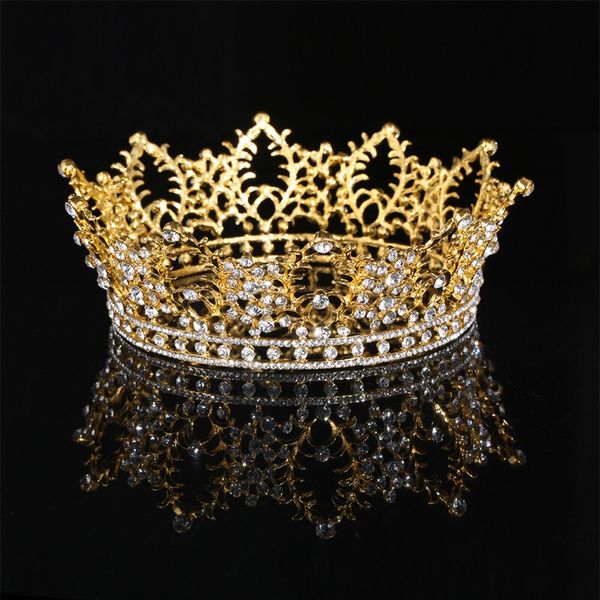 роскошные braidal gold metal тиара и корона полный круг кристалл королева невеста украшения для волос диадема свадебный аксессуар для подруж, Golden;white
роскошные braidal gold metal тиара и корона полный круг кристалл королева невеста украшения для волос диадема свадебный аксессуар для подруж, Golden;white