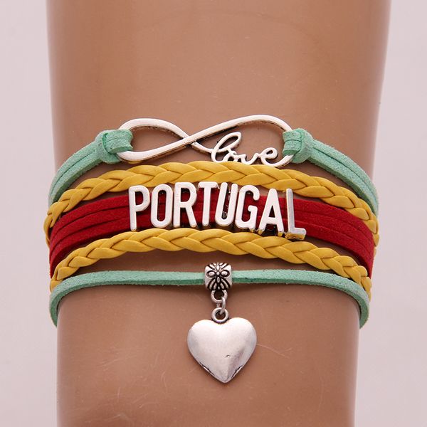 infinity love portugal bracelet bangles heart charm braided pu leather bracelets jewelry for women men drop shipping, Golden;silver
infinity love portugal bracelet bangles heart charm braided pu leather bracelets jewelry for women men drop shipping, Golden;silver