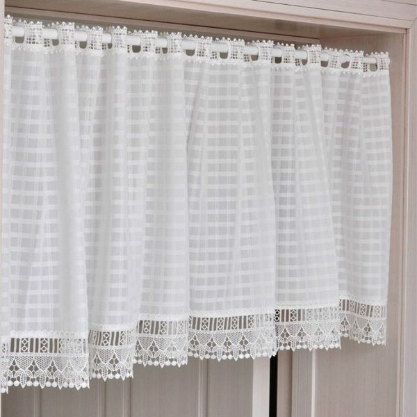 1pc home decorative classic white plaid curtains window treatments for living room bedroom kitchen lace edge
1pc home decorative classic white plaid curtains window treatments for living room bedroom kitchen lace edge