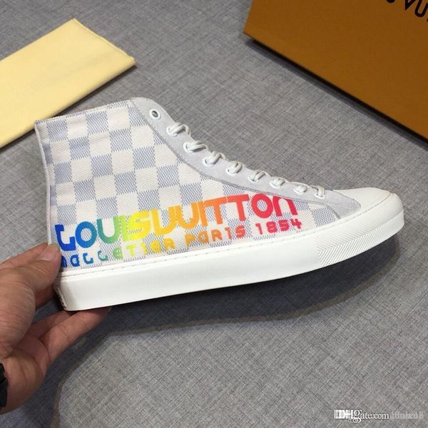 men 18 designer shoes luis vuiton tattoo sneakers with navy monogram high louie casual men running shoes 19ss louis vuitton, Blue;gray
men 18 designer shoes luis vuiton tattoo sneakers with navy monogram high louie casual men running shoes 19ss louis vuitton, Blue;gray