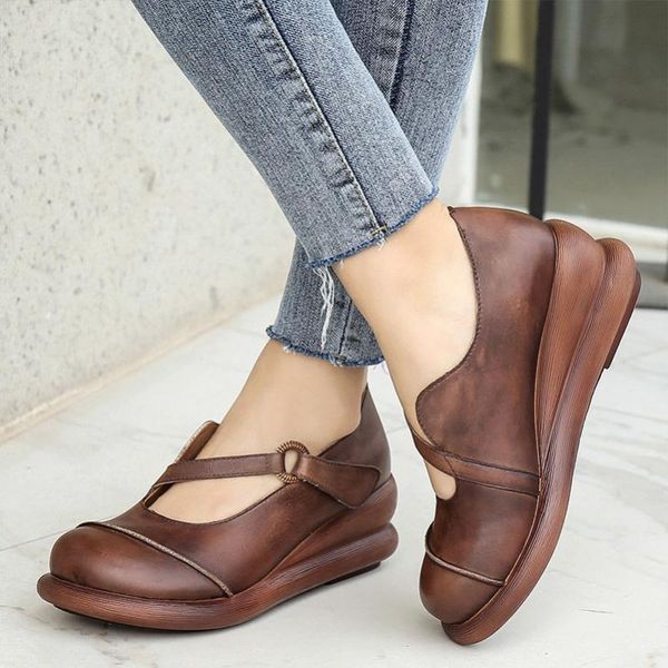 dress shoes yourseason female wedges heels genuine leather pumps 2021 spring autumn round toe women retro platform hook loop, Black
dress shoes yourseason female wedges heels genuine leather pumps 2021 spring autumn round toe women retro platform hook loop, Black