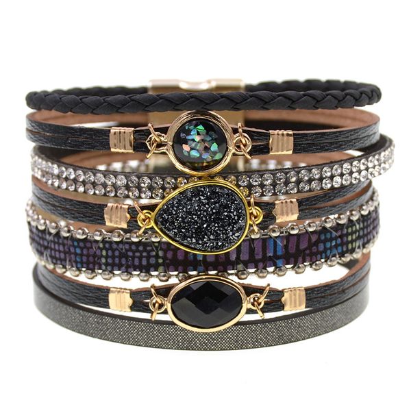 charm bracelets women fashion magnetic clasp leather for men's couples gifts jewelry, Golden;silver
charm bracelets women fashion magnetic clasp leather for men's couples gifts jewelry, Golden;silver