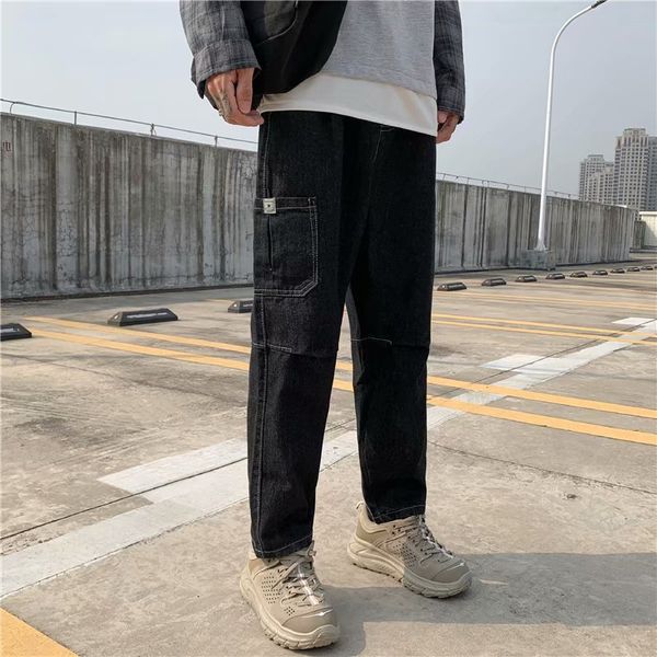 new spring autumn 2020 fashion denim brand men's jeans loose straight trend casual wide-leg pants literary pants, Blue
new spring autumn 2020 fashion denim brand men's jeans loose straight trend casual wide-leg pants literary pants, Blue