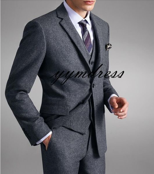 gray wool men suits 2019 notched lapel two button slim fit custom made wedding tuxedos prom suit three pieces (jacket+pant+vest+tie) yy8809, Black;gray
gray wool men suits 2019 notched lapel two button slim fit custom made wedding tuxedos prom suit three pieces (jacket+pant+vest+tie) yy8809, Black;gray