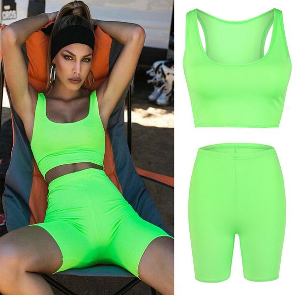 new summer women's crop shorts pants bodycon outfit sportswear tracksuit running gym clothes set 2pcs, Black
new summer women's crop shorts pants bodycon outfit sportswear tracksuit running gym clothes set 2pcs, Black