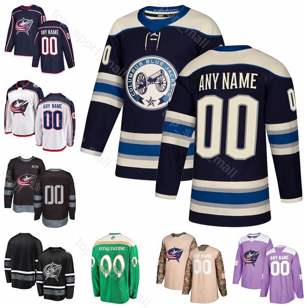 custom blue jackets jersey