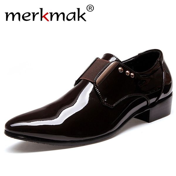 merkmak brand patent leather men business dress shoes black brown oxford formal party wedding shoes breathable footwear
merkmak brand patent leather men business dress shoes black brown oxford formal party wedding shoes breathable footwear