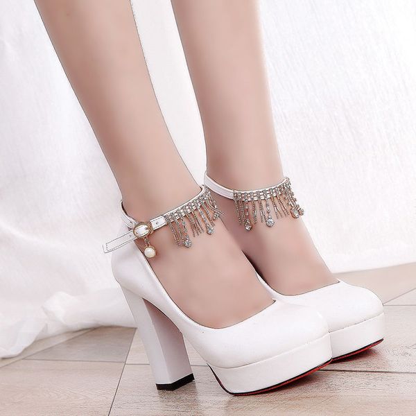 ultra-high-heel women's waterproof platform versatile korean-style semi-high heeled sweet chunky-heel round head single shoes, Black
ultra-high-heel women's waterproof platform versatile korean-style semi-high heeled sweet chunky-heel round head single shoes, Black