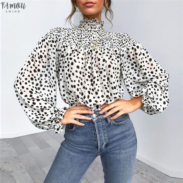 blusen damen women turtleneck casual printing high neck blouse long sleeve loose shirt, White
blusen damen women turtleneck casual printing high neck blouse long sleeve loose shirt, White