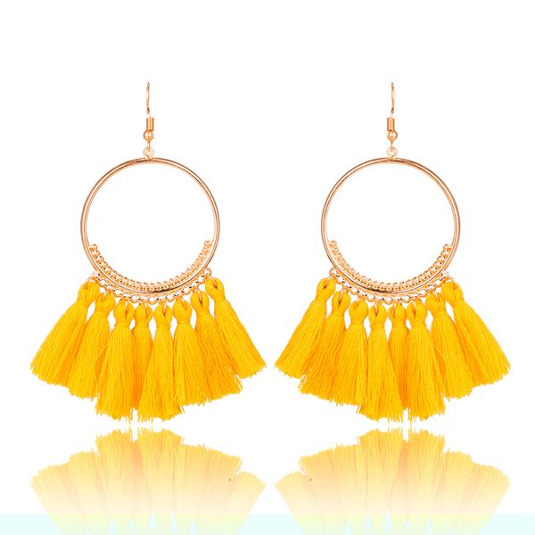 fashion bohemian ethnic fringed tassel earrings for women golden round circle ring dangle hanging drop earrings jewelry, Silver
fashion bohemian ethnic fringed tassel earrings for women golden round circle ring dangle hanging drop earrings jewelry, Silver