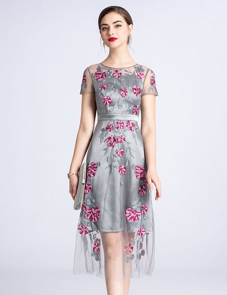 embroidery luxury women a-line dress shrot sleeve party dresses 05hx934, White;black
embroidery luxury women a-line dress shrot sleeve party dresses 05hx934, White;black