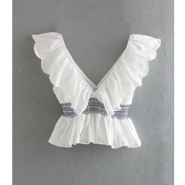 2019 women sweet deep v neck hollow out embroidery blouse holiday chic cascading ruffles shirts elastic waist white ls3758
2019 women sweet deep v neck hollow out embroidery blouse holiday chic cascading ruffles shirts elastic waist white ls3758