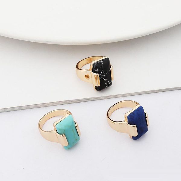 fashion black greenturquoise ring for women jewelry gold natural stone geometry rectangle kallaite black ring, Golden;silver
fashion black greenturquoise ring for women jewelry gold natural stone geometry rectangle kallaite black ring, Golden;silver
