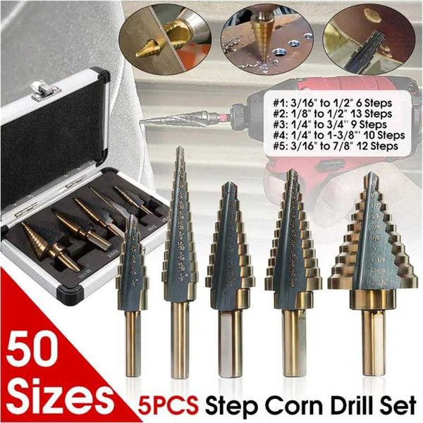 hss cobalt multiple hole 50 sizes 3-sided shank step drill bit hole opener with aluminum case for steel, iron, aluminum drilling
hss cobalt multiple hole 50 sizes 3-sided shank step drill bit hole opener with aluminum case for steel, iron, aluminum drilling