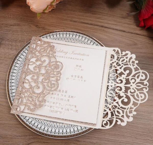 wedding invitations laser cut customizable romantic wedding invitations holiday greeting cards creative design custom high-end invitations, Black
wedding invitations laser cut customizable romantic wedding invitations holiday greeting cards creative design custom high-end invitations, Black
