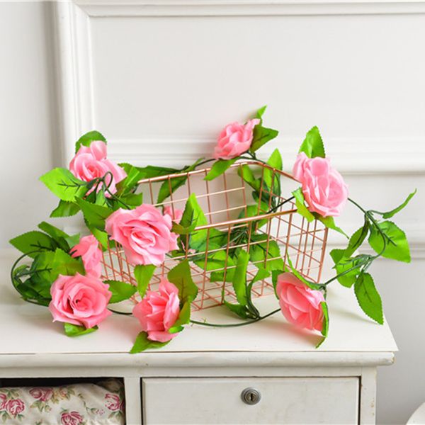 2pc artificial rose vine silk flower garland hanging basket plant home walldecor
2pc artificial rose vine silk flower garland hanging basket plant home walldecor