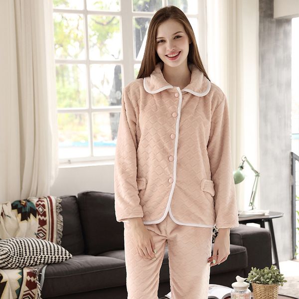 womens flannel pajamas couple set sleepwear 2019 autumn winter plus size nightwear pants 2 piece home suit household warm, White
womens flannel pajamas couple set sleepwear 2019 autumn winter plus size nightwear pants 2 piece home suit household warm, White