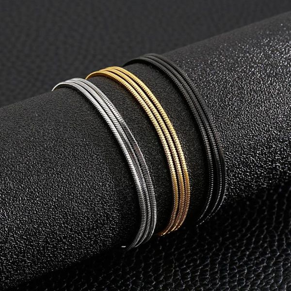 1.5mm width stainless steel flat snake chain men female gold/silver/black fashion necklaces for party jewelry friend's gift
1.5mm width stainless steel flat snake chain men female gold/silver/black fashion necklaces for party jewelry friend's gift