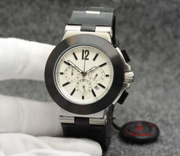 2020 outdoor exquisite man watch 42mm quartz chronograph mens watches rubber strap round white dial arabic numeral hour markers black bezel, Slivery;brown
2020 outdoor exquisite man watch 42mm quartz chronograph mens watches rubber strap round white dial arabic numeral hour markers black bezel, Slivery;brown