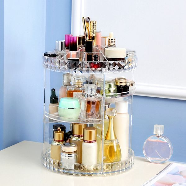 360 degree rotation transparent acrylic cosmetics storage box fashion spin multifunction detachable makeup beauty organizer
360 degree rotation transparent acrylic cosmetics storage box fashion spin multifunction detachable makeup beauty organizer