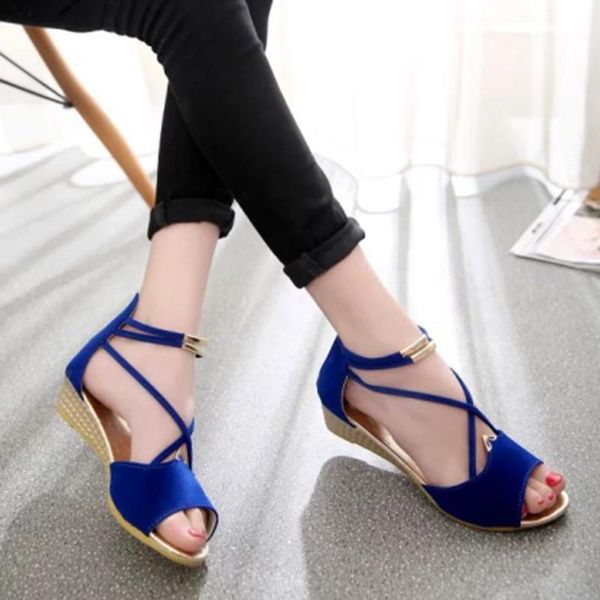 shoes woman sandals fashion solid color suede wedge fish mouth cross strap sandals roman shoes sandalias femenina, Black
shoes woman sandals fashion solid color suede wedge fish mouth cross strap sandals roman shoes sandalias femenina, Black