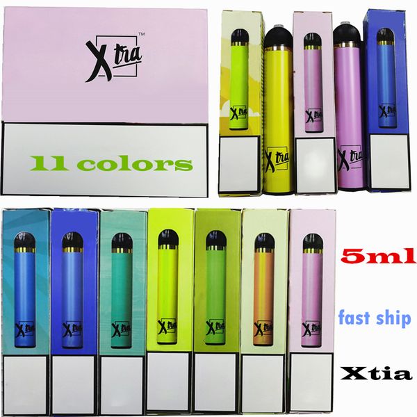 Новые Xtra одноразовые вейпы 5 мл 1500puffs Xtia одноразовые электронные сигареты Vape E сигареты стручки стартовые наборы устройство Pod пустой пар
Новые Xtra одноразовые вейпы 5 мл 1500puffs Xtia одноразовые электронные сигареты Vape E сигареты стручки стартовые наборы устройство Pod пустой пар