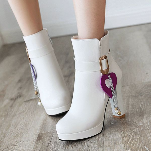 boots women winter shoes women waterproof platform round high heels zipper ankle boots women's belt buckle side zipper booties, Black
boots women winter shoes women waterproof platform round high heels zipper ankle boots women's belt buckle side zipper booties, Black