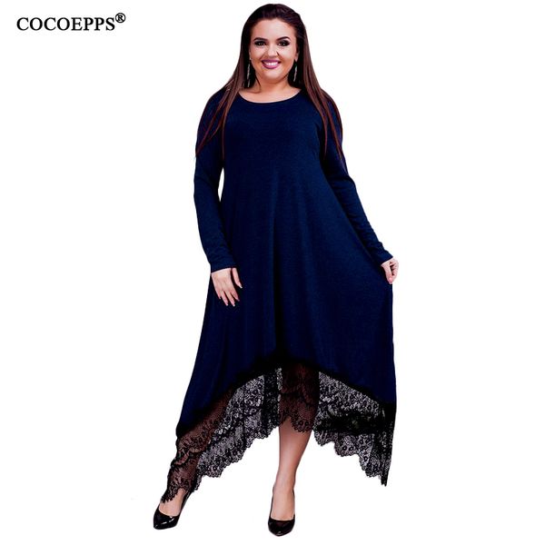 5xl 6xl 2019 new women irregular lace patchwork long dress maxi winter big sizes dress plus size casual party dresses black blue, Black;gray
5xl 6xl 2019 new women irregular lace patchwork long dress maxi winter big sizes dress plus size casual party dresses black blue, Black;gray
