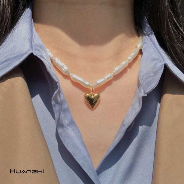 huanzhi 2020 new love pendant baroque shaped pearl short necklace clavicle chain necklace for women girls party jewelry, Silver
huanzhi 2020 new love pendant baroque shaped pearl short necklace clavicle chain necklace for women girls party jewelry, Silver
